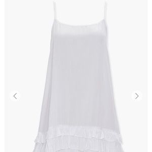 Cute Sheer Ruffled Hem Dress